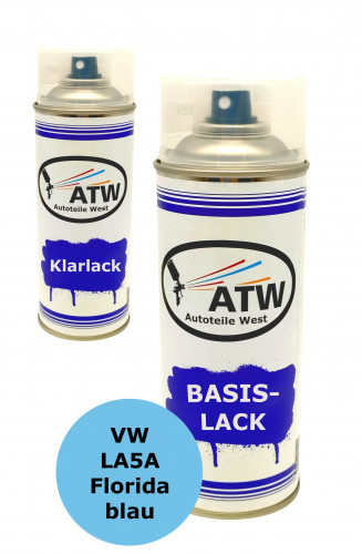 Autolack für VW LA5A Floridablau +400ml Klarlack Set